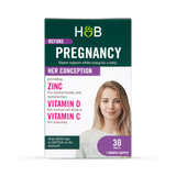 Holland & Barrett Conception Support Tablets for Women with Zinc, Vitamin D, C, and Iron – 30 Count- Buy online at McGrocer