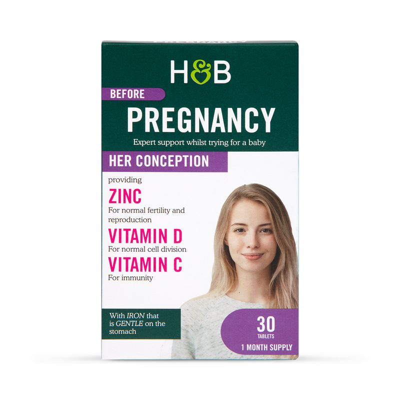 Conception Support Tablets for Women with Zinc, Vitamin D, C, and Iron – 30 Count