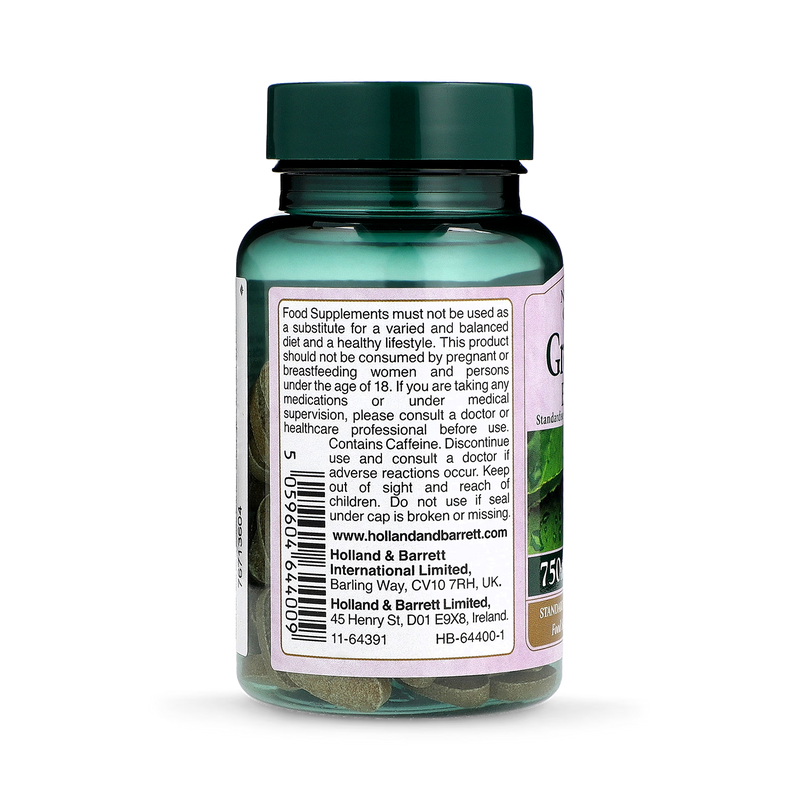 Green Tea Extract 750mg Antioxidant Support 100 Tablets