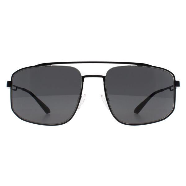 Emporio Armani EA2139 aviator sunglasses matte black - British product