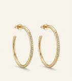 Cartier Juste un Clou 18k gold diamond hoop earrings (British brand)