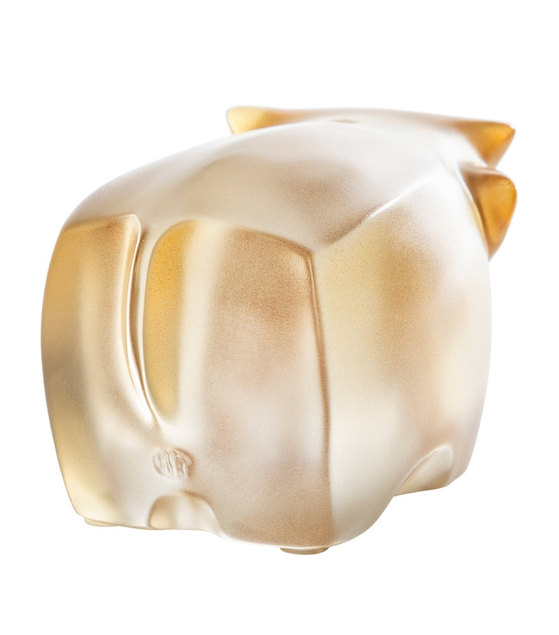 Lalique crystal ox ornament 10cm, UK version
