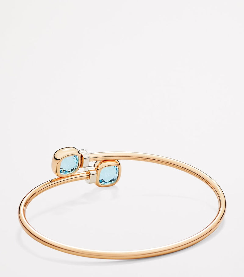 Pomellato Nudo bangle with blue topaz and diamonds - British product