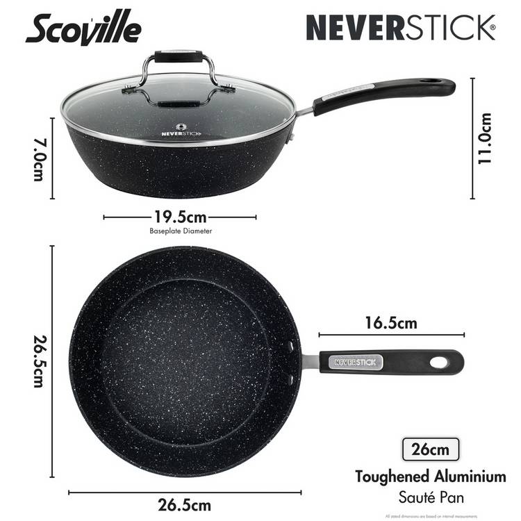Scoville 26cm saute pan with Neverstick technology - British product