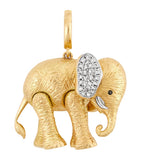 Annoushka Mother Elephant charm yellow gold diamond, imported from the UK