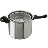 Tower 7 litre aluminium pressure cooker with steamer basket, imported from the UK