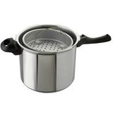Tower 7 litre aluminium pressure cooker with steamer basket, imported from the UK