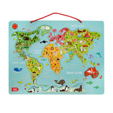 Chad Valley magnetic world map with countries and animals, imported from the UK