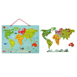 Chad Valley magnetic world map with countries and animals, imported from the UK