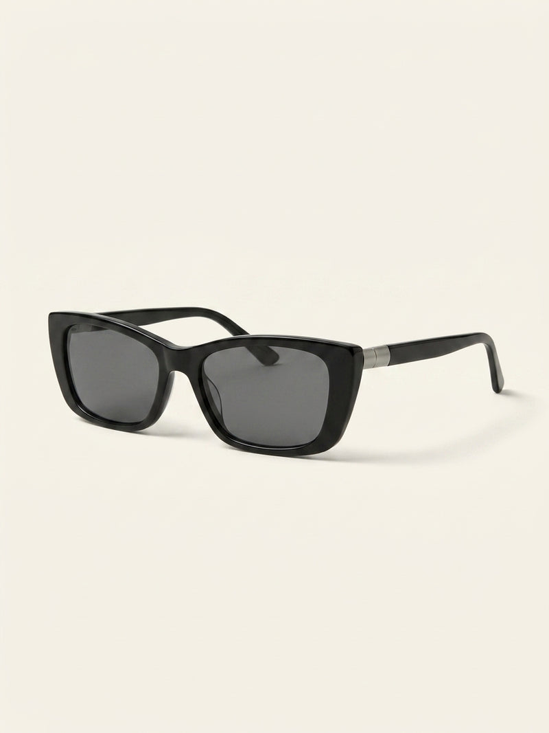 Gucci Damen-Sonnenbrille in Rechteckform, schwarze Polyamidgläser, UK-Version