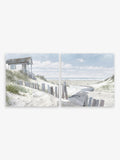 Artko beach scene canvas art set of two 60x60cm - British product