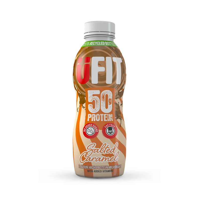 UFIT High Protein Shake Salted Caramel 500ml - White Chocolate