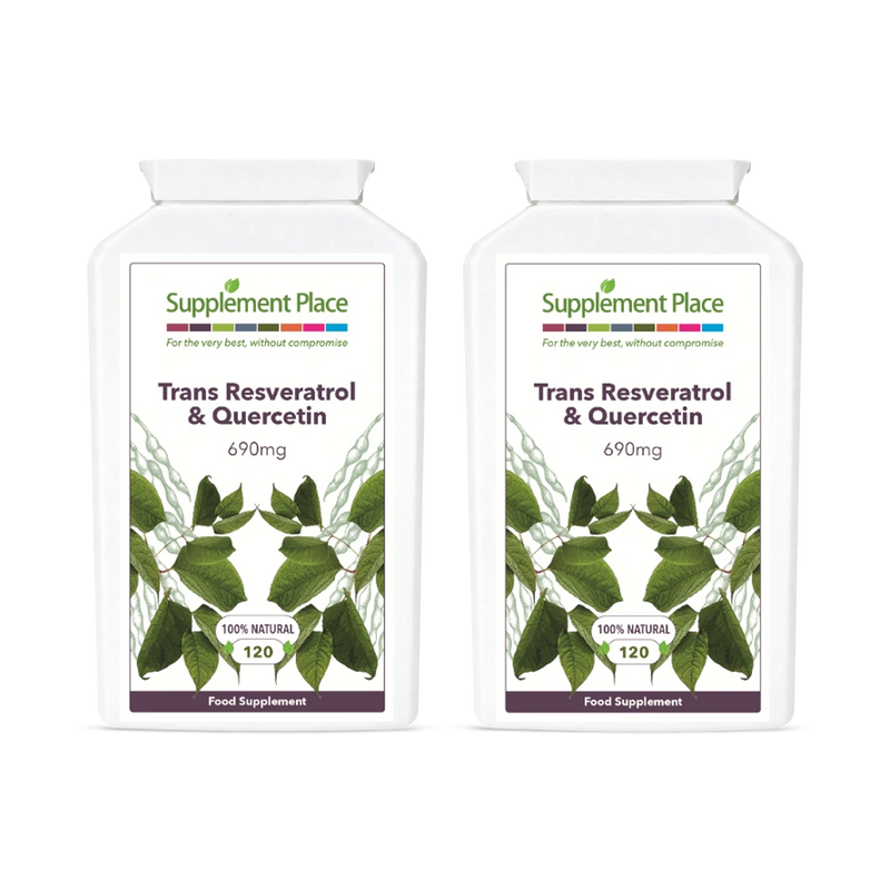 Supplement Place Trans Resveratrol Quercetin 240 capsules (British brand)