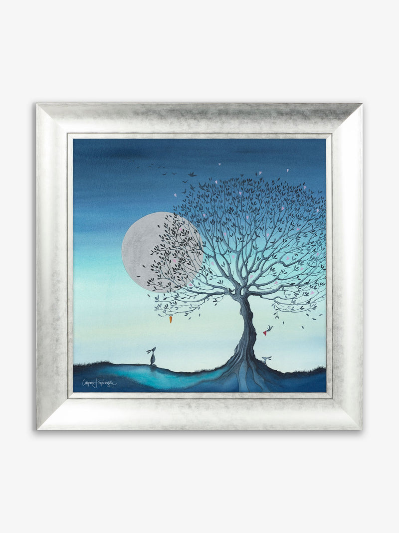Artko Silver Hope Moon I framed art 62cm x 62cm - British product
