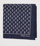 Ralph Lauren linen Art Deco neckerchief 40.5cm - British product