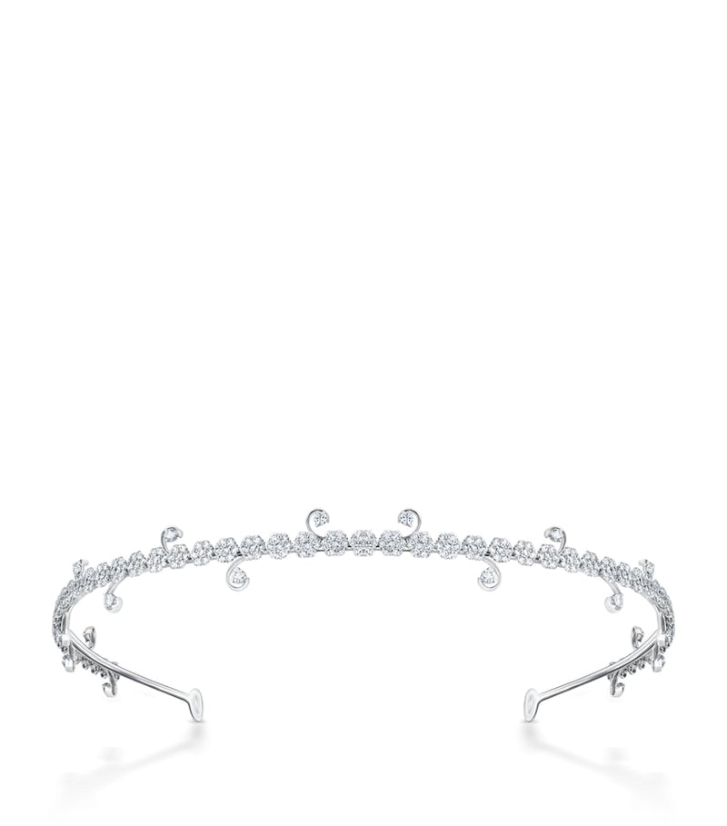 David Morris white gold Le Jardin tiara - British product