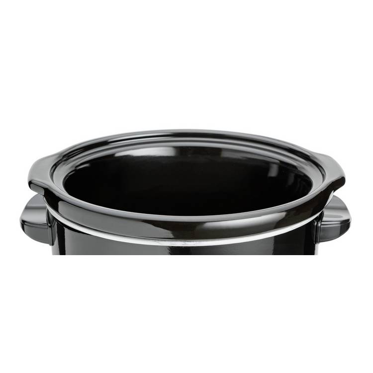Cookworks 6.5L black slow cooker, imported from the UK