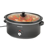Cookworks 6.5L black slow cooker, imported from the UK