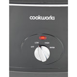 Cookworks 6.5L black slow cooker, imported from the UK