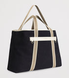 Dolce&Gabbana cotton-leather tote bag with logo patch (British brand)