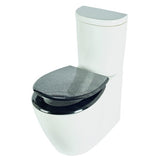 Argos Home black glitter slow close toilet seat - British product