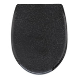 Argos Home black glitter slow close toilet seat - British product