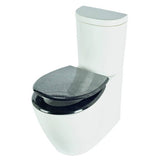 Argos Home black glitter slow close toilet seat - British product