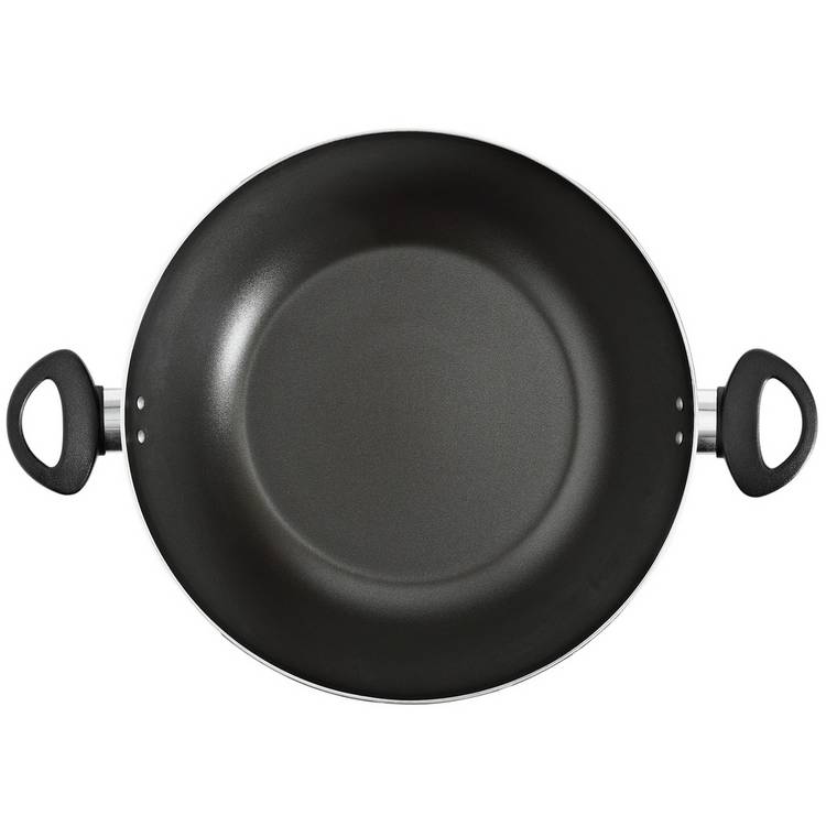 Argos Home double-handed Teflon aluminium wok 32cm - British product