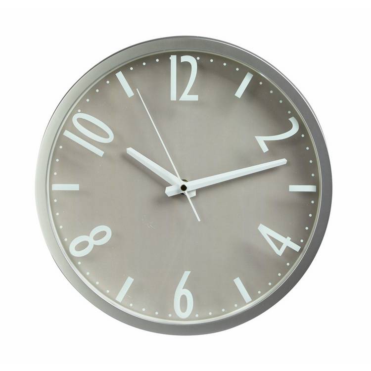 Argos Home silver wall clock 30cm, imported from the UK