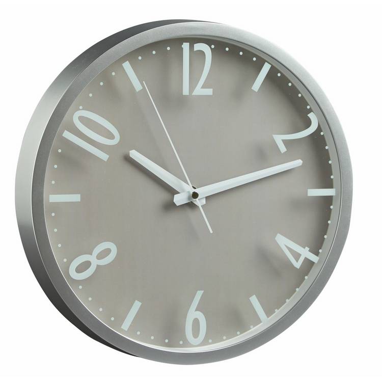 Argos Home silver wall clock 30cm, imported from the UK