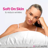 Brushworks Luxe white satin pillowcase (British brand)