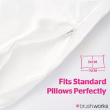 Brushworks Luxe white satin pillowcase (British brand)
