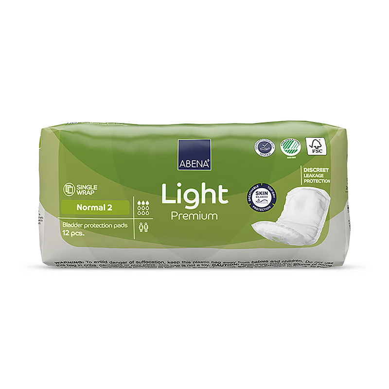 Abena Light Normal 2 350ml Absorbency 12 Incontinence Pads