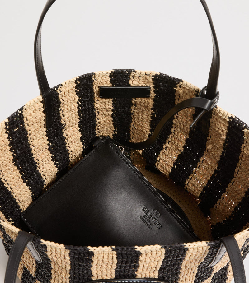 Valentino Garavani straw raffia bucket bag - British product