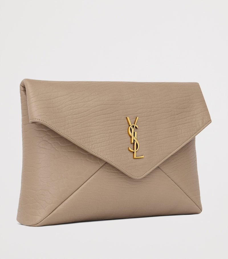 Saint Laurent Cassandre large leather envelope pouch, UK version