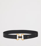 Saint Laurent double ring leather belt, UK version