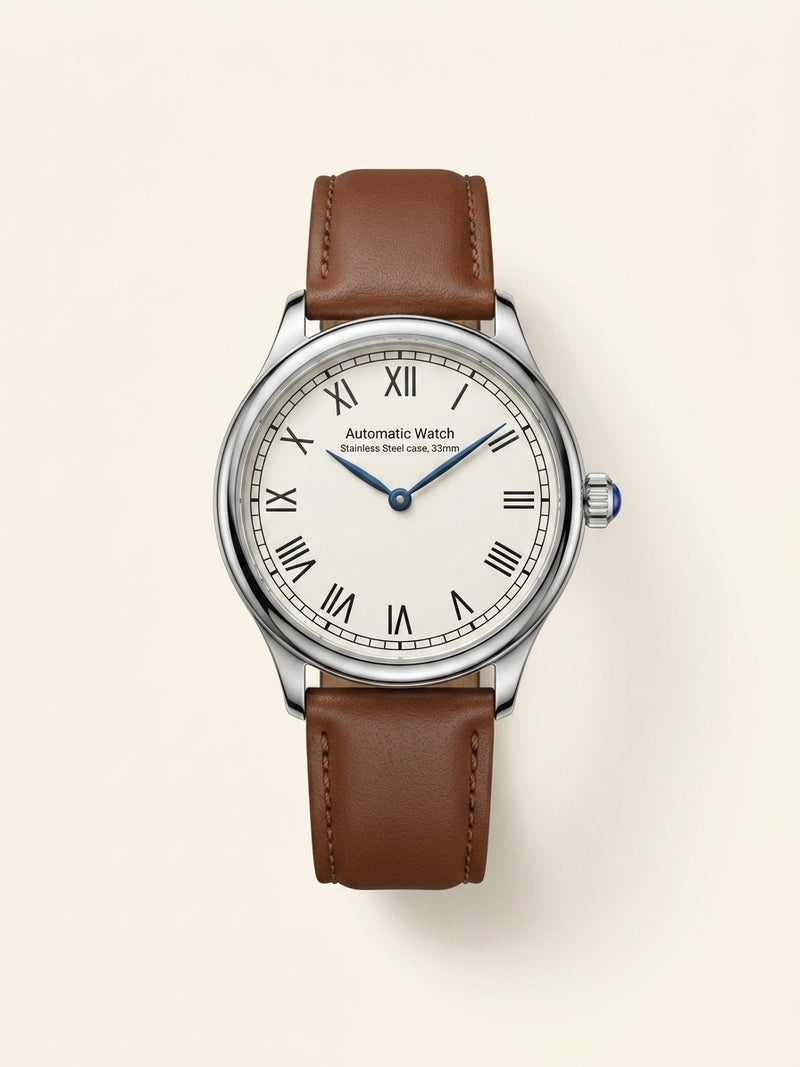 Cartier Ballon Bleu mechanical watch 18ct rose gold leather strap (British brand)