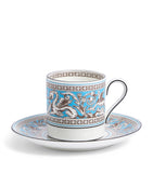 Wedgwood Florentine Turquoise coffee cup and saucer (British brand)