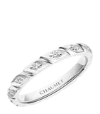 Chaumet Torsade de Chaumet platinum diamond wedding band, imported from the UK