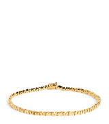 Harrods Suzanne Kalan Yellow Gold Golden Thin Tennis Bracelet- Buy online at McGrocer