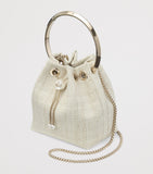 Jimmy Choo Bon Bon woven top-handle bag - British product