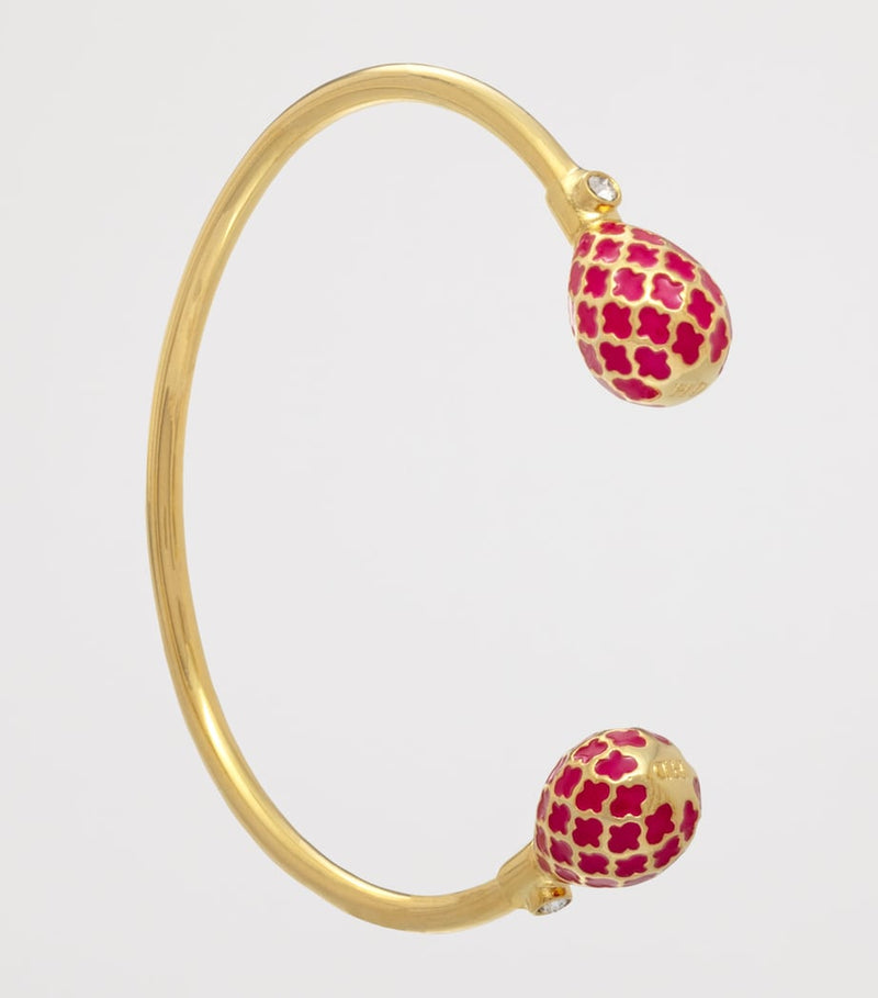 Halcyon Days gold-plated Agama torque bracelet, imported from the UK