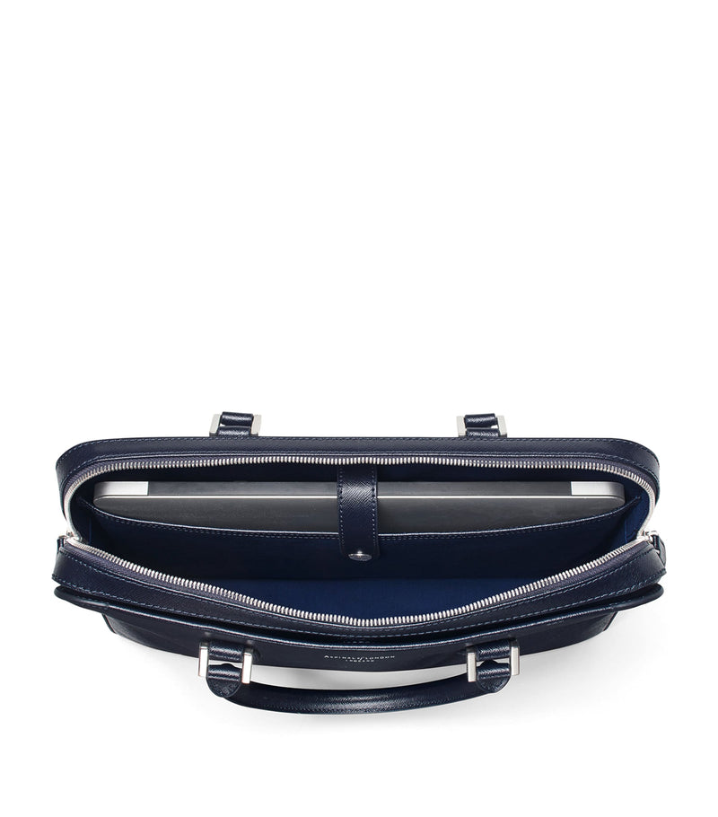 Aspinal of London Mount Street briefcase leather bag (British brand)