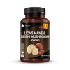 New Leaf Products Lions Mane and Reishi mushroom supplement 120 capsules (British brand)