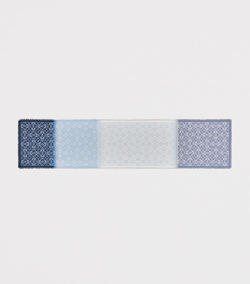 LOEWE Anagram wool silk cashmere scarf, imported from the UK