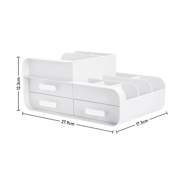 Livingandhome white desk organizer 28cm width, UK version