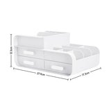 Livingandhome white desk organizer 28cm width, UK version