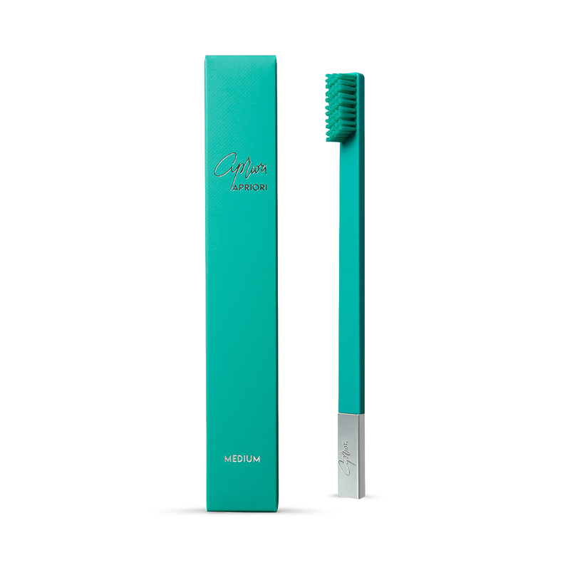 APRIORI toothbrush Turquoise Blue Silver medium - British product