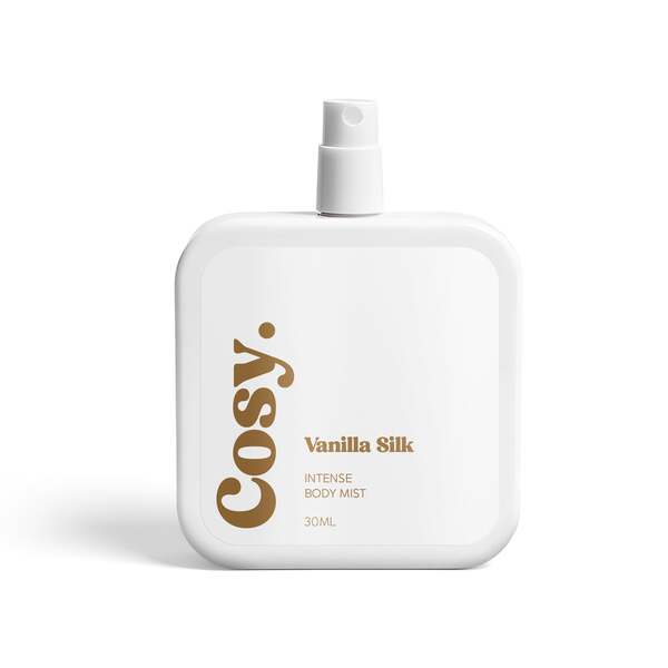 Cosy Vanilla Silk body mist spray 30ml, UK version