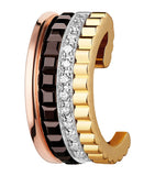 Boucheron small mixed gold and diamond ear clip (British brand)